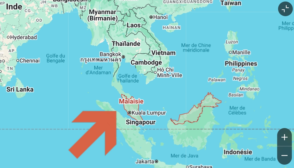 ou se trouve la malaisie dans le monde