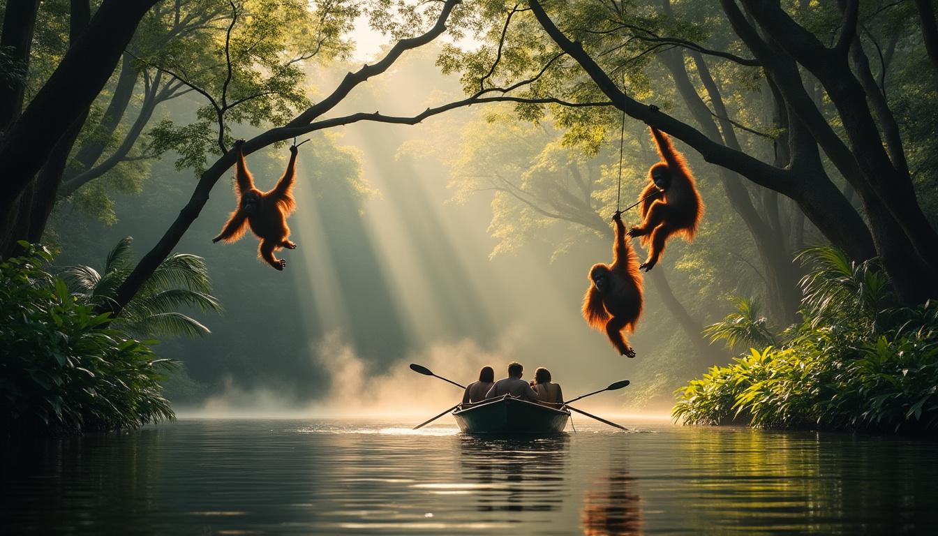 partez à l’aventure dans la jungle du bornéo malaisien lors d’un safari unique à la rencontre des orangs-outans, et découvrez une biodiversité exceptionnelle au cœur d’une nature préservée.