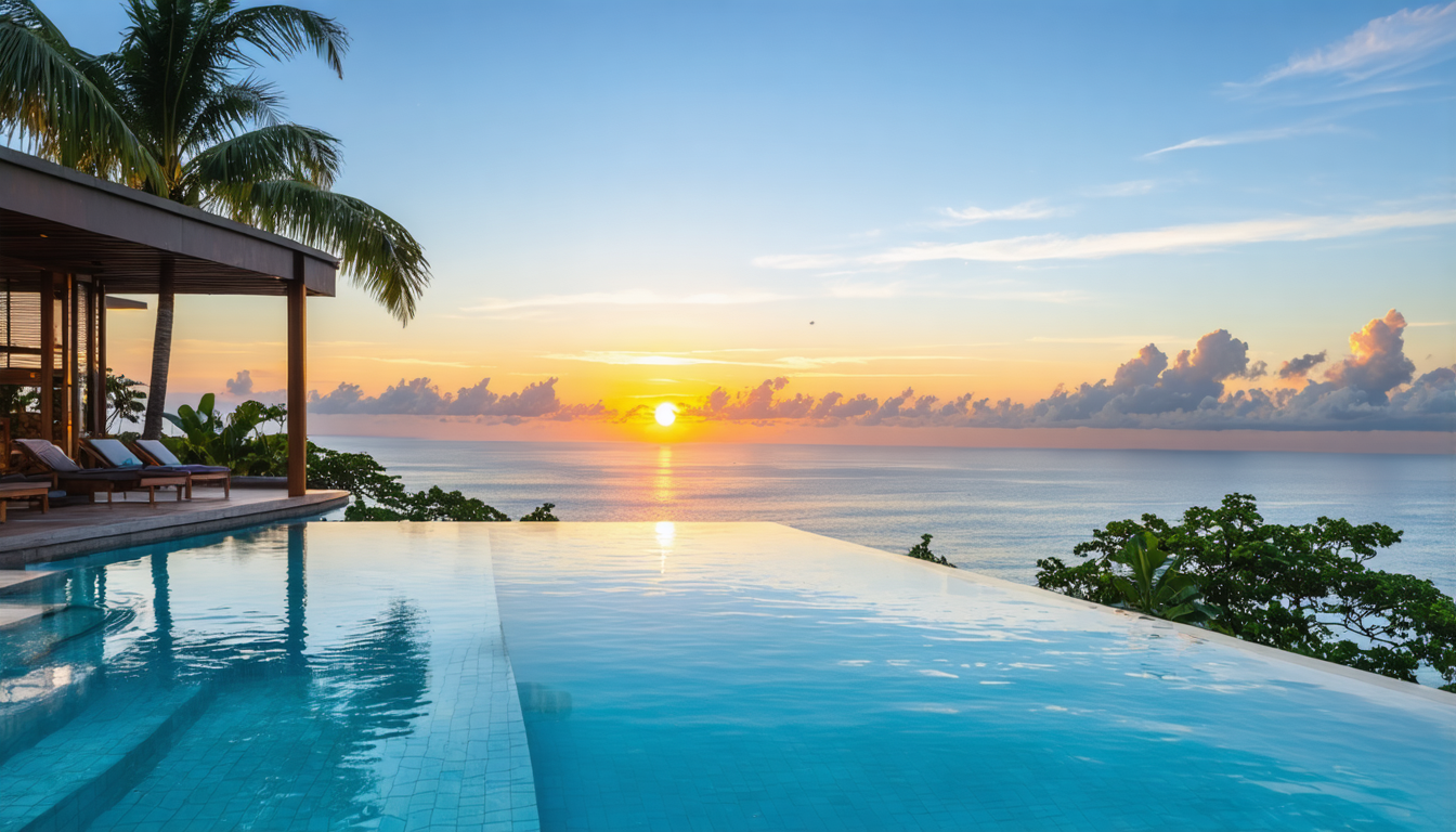découvrez notre hôtel avec piscine à kuantan, offrant des vues imprenables sur la mer. profitez d'un séjour relaxant et admirez le paysage idyllique tout en vous baignant dans notre piscine. idéal pour des vacances inoubliables!