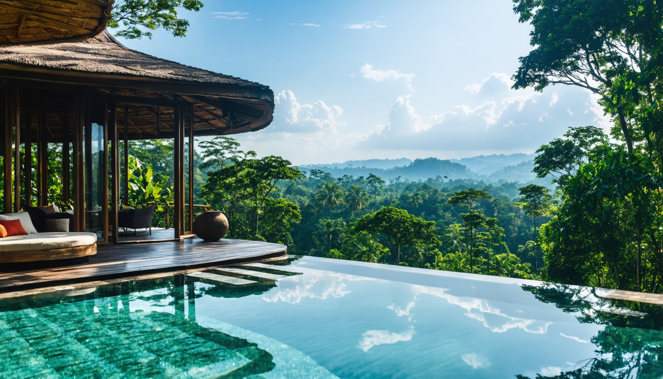 profitez d’un séjour unique dans un hôtel avec piscine à sandakan, au cœur de la nature luxuriante de bornéo. détente, confort et dépaysement garantis pour des vacances inoubliables en malaisie.