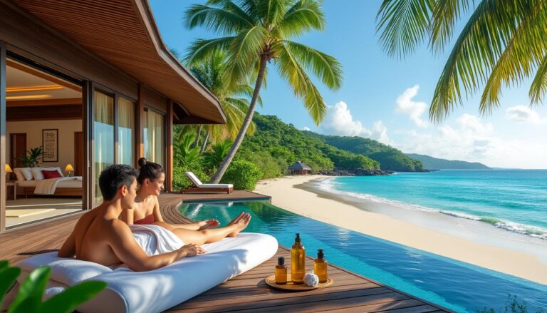 découvrez notre hôtel avec spa sur l'île de tioman, où le bien-être rencontre la nature. offrez-vous des soins du corps relaxants tout en profitant de vues imprenables sur la mer. évadez-vous dans un cadre idyllique et laissez-vous choyer par nos traitements exclusifs pour une expérience inoubliable.
