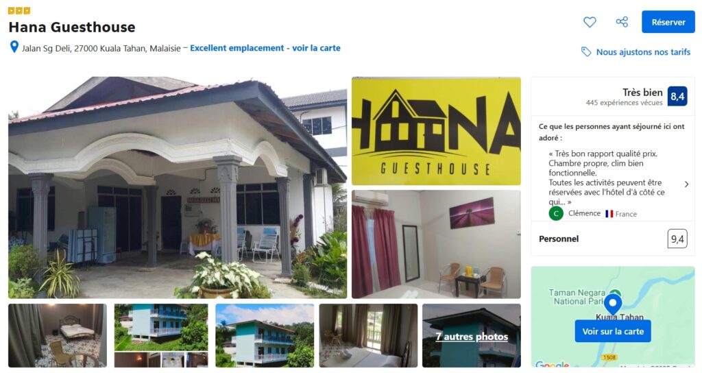 Hana Guesthouse Taman Negara kuala tahan